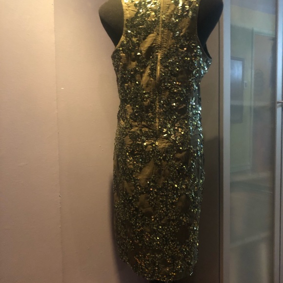 J. Crew Iridescent Sequin Dress in Forest Green - Picture 5 of 8